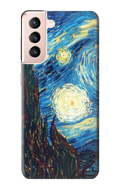 S0582 Van Gogh Starry Nights Hülle Schutzhülle Taschen für Samsung Galaxy S21 5G