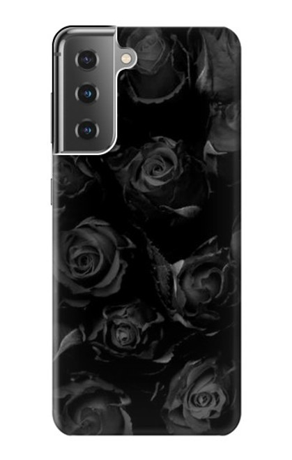 S3153 Black Roses Hülle Schutzhülle Taschen für Samsung Galaxy S21 Plus 5G, Galaxy S21+ 5G
