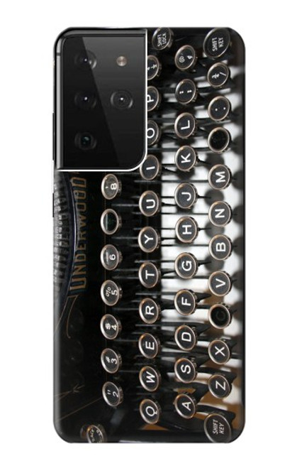 S0620 Typewriter Hülle Schutzhülle Taschen für Samsung Galaxy S21 Ultra 5G