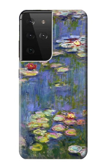 S0997 Claude Monet Water Lilies Hülle Schutzhülle Taschen für Samsung Galaxy S21 Ultra 5G