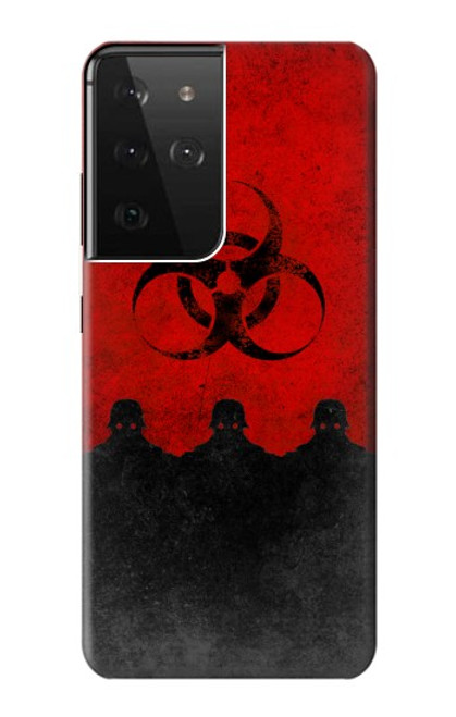 S2917 Biohazards Virus Red Alert Hülle Schutzhülle Taschen für Samsung Galaxy S21 Ultra 5G