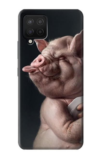 S1273 Crazy Pig Hülle Schutzhülle Taschen für Samsung Galaxy A12