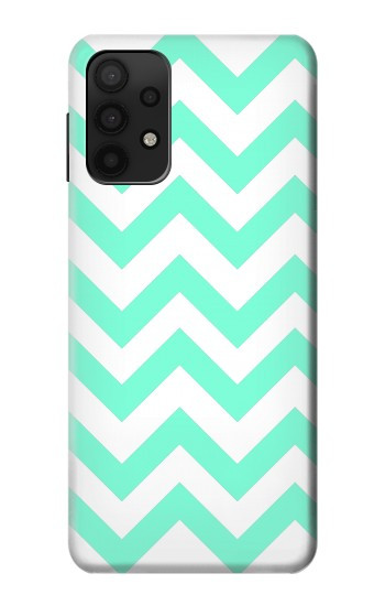 S1723 Mint Chevron Zigzag Hülle Schutzhülle Taschen für Samsung Galaxy A32 5G