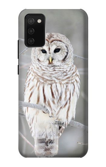 S1566 Snowy Owl White Owl Hülle Schutzhülle Taschen für Samsung Galaxy A02s, Galaxy M02s