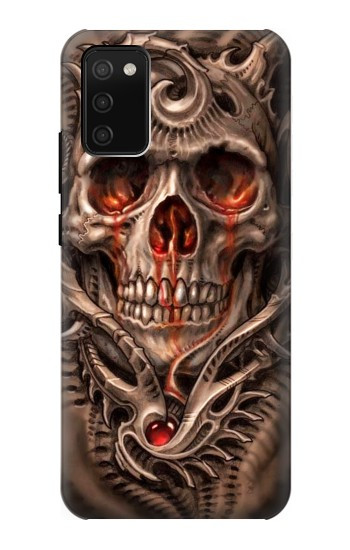 S1675 Skull Blood Tattoo Hülle Schutzhülle Taschen für Samsung Galaxy A02s, Galaxy M02s