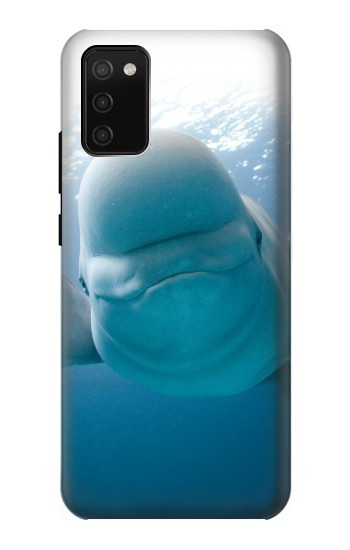 S1801 Beluga Whale Smile Whale Hülle Schutzhülle Taschen für Samsung Galaxy A02s, Galaxy M02s