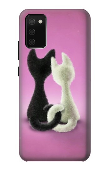 S1832 Love Cat Hülle Schutzhülle Taschen für Samsung Galaxy A02s, Galaxy M02s