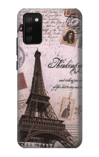 S2211 Paris Postcard Eiffel Tower Hülle Schutzhülle Taschen für Samsung Galaxy A02s, Galaxy M02s