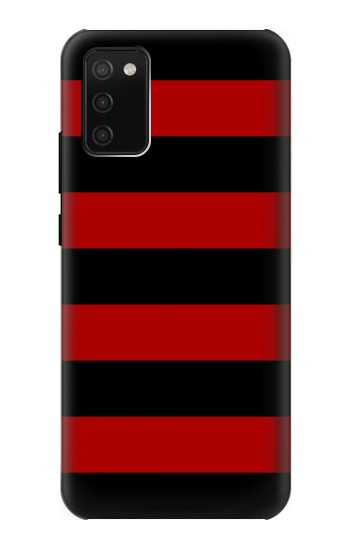 S2638 Black and Red Striped Hülle Schutzhülle Taschen für Samsung Galaxy A02s, Galaxy M02s