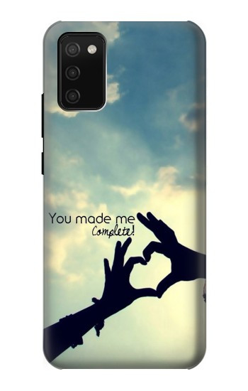 S2640 You Made Me Complete Love Hülle Schutzhülle Taschen für Samsung Galaxy A02s, Galaxy M02s