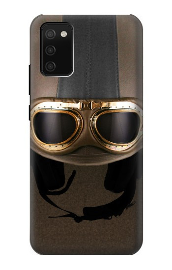 S2645 Vintage Brown Goggles Motorcycle Helmet Hülle Schutzhülle Taschen für Samsung Galaxy A02s, Galaxy M02s