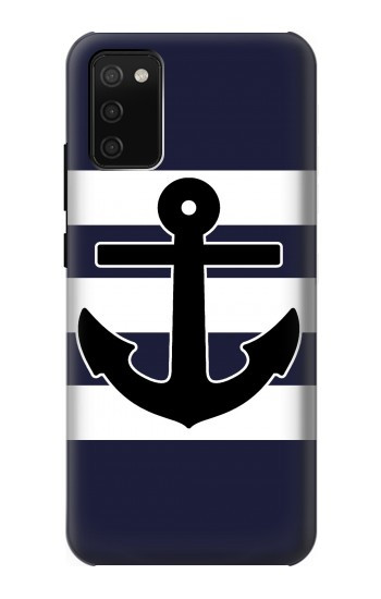 S2758 Anchor Navy Hülle Schutzhülle Taschen für Samsung Galaxy A02s, Galaxy M02s