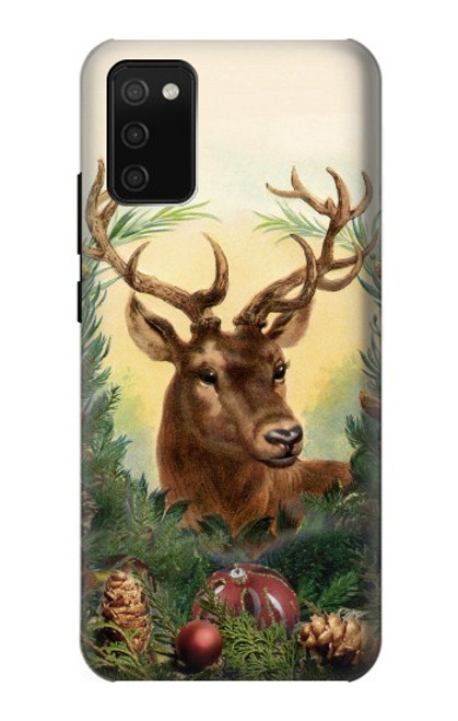 S2841 Vintage Reindeer Christmas Hülle Schutzhülle Taschen für Samsung Galaxy A02s, Galaxy M02s
