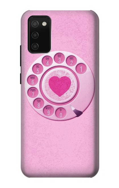 S2847 Pink Retro Rotary Phone Hülle Schutzhülle Taschen für Samsung Galaxy A02s, Galaxy M02s