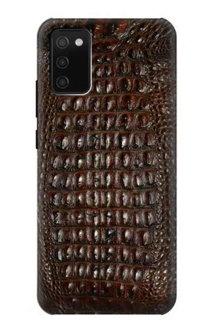 S2850 Brown Skin Alligator Graphic Printed Hülle Schutzhülle Taschen für Samsung Galaxy A02s, Galaxy M02s
