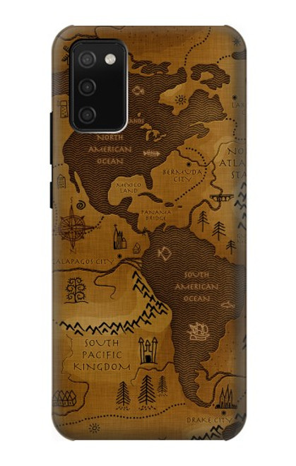 S2861 Antique World Map Hülle Schutzhülle Taschen für Samsung Galaxy A02s, Galaxy M02s