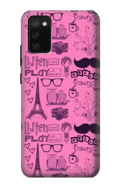 S2885 Paris Pink Hülle Schutzhülle Taschen für Samsung Galaxy A02s, Galaxy M02s