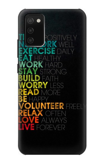 S3523 Think Positive Words Quotes Hülle Schutzhülle Taschen für Samsung Galaxy A02s, Galaxy M02s