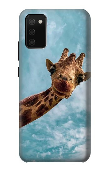 S3680 Cute Smile Giraffe Hülle Schutzhülle Taschen für Samsung Galaxy A02s, Galaxy M02s