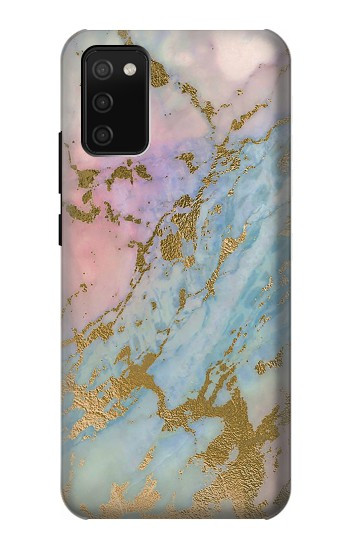 S3717 Rose Gold Blue Pastel Marble Graphic Printed Hülle Schutzhülle Taschen für Samsung Galaxy A02s, Galaxy M02s