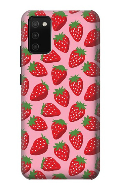 S3719 Strawberry Pattern Hülle Schutzhülle Taschen für Samsung Galaxy A02s, Galaxy M02s
