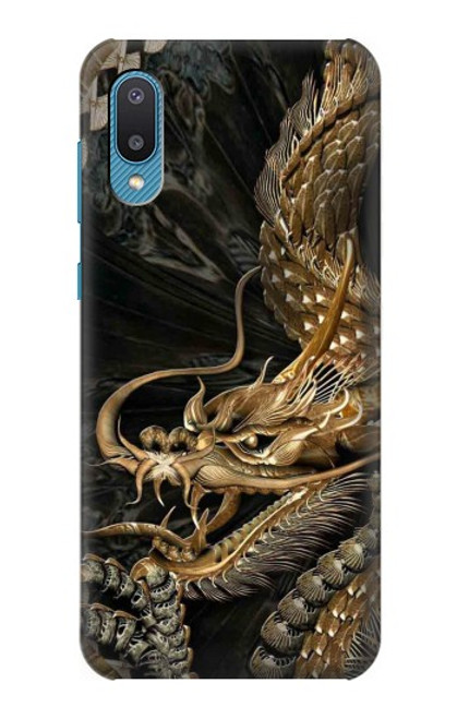 S0426 Gold Dragon Hülle Schutzhülle Taschen für Samsung Galaxy A04, Galaxy A02, M02