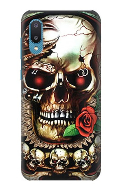 S0753 Skull Wing Rose Punk Hülle Schutzhülle Taschen für Samsung Galaxy A04, Galaxy A02, M02