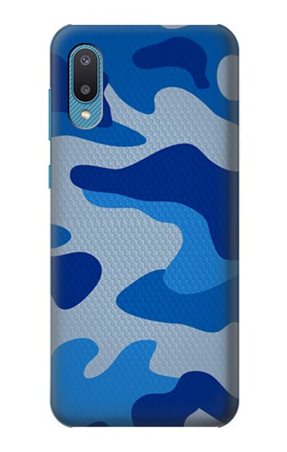 S2958 Army Blue Camo Camouflage Hülle Schutzhülle Taschen für Samsung Galaxy A04, Galaxy A02, M02