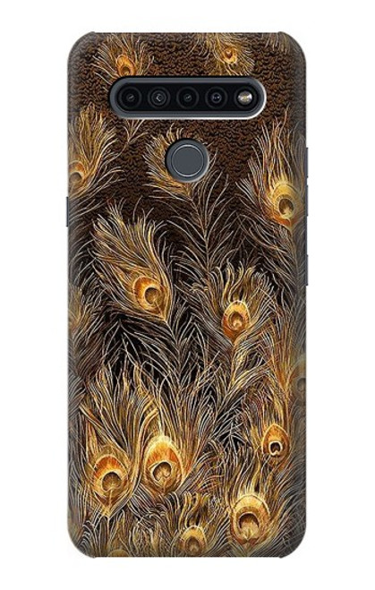 S3691 Gold Peacock Feather Hülle Schutzhülle Taschen für LG K41S
