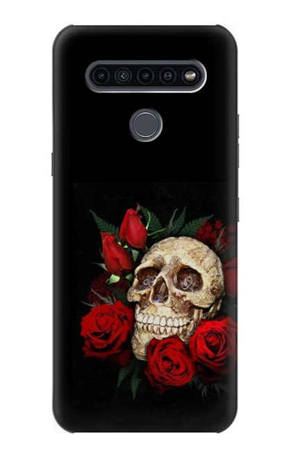 S3753 Dark Gothic Goth Skull Roses Hülle Schutzhülle Taschen für LG K41S