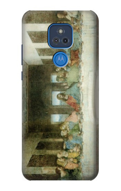 S0173 Leonardo DaVinci The Last Supper Hülle Schutzhülle Taschen für Motorola Moto G Play (2021)