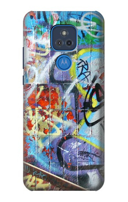 S0588 Wall Graffiti Hülle Schutzhülle Taschen für Motorola Moto G Play (2021)