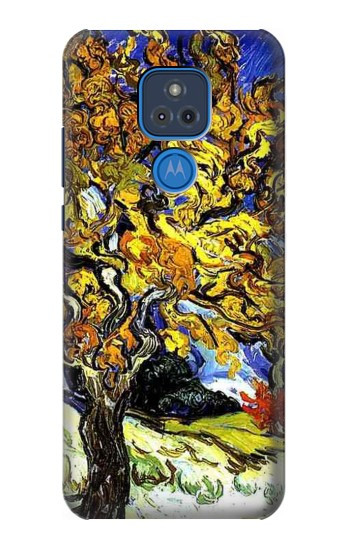 S0902 Mulberry Tree Van Gogh Hülle Schutzhülle Taschen für Motorola Moto G Play (2021)