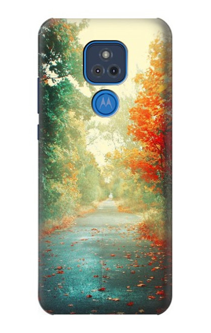 S0913 Road Through The Woods Hülle Schutzhülle Taschen für Motorola Moto G Play (2021)