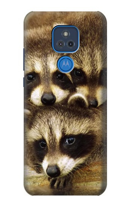 S0977 Baby Raccoons Hülle Schutzhülle Taschen für Motorola Moto G Play (2021)