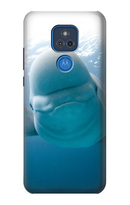 S1801 Beluga Whale Smile Whale Hülle Schutzhülle Taschen für Motorola Moto G Play (2021)