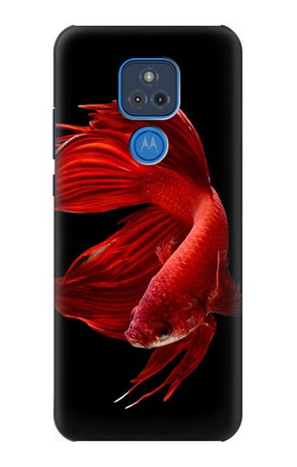 S2092 Red Siamese Fighting Fish Hülle Schutzhülle Taschen für Motorola Moto G Play (2021)