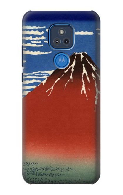 S2390 Katsushika Hokusai Red Fuji Hülle Schutzhülle Taschen für Motorola Moto G Play (2021)