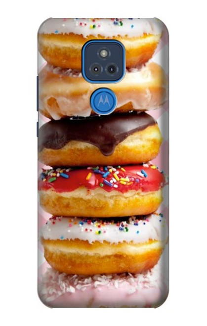S2431 Fancy Sweet Donuts Hülle Schutzhülle Taschen für Motorola Moto G Play (2021)