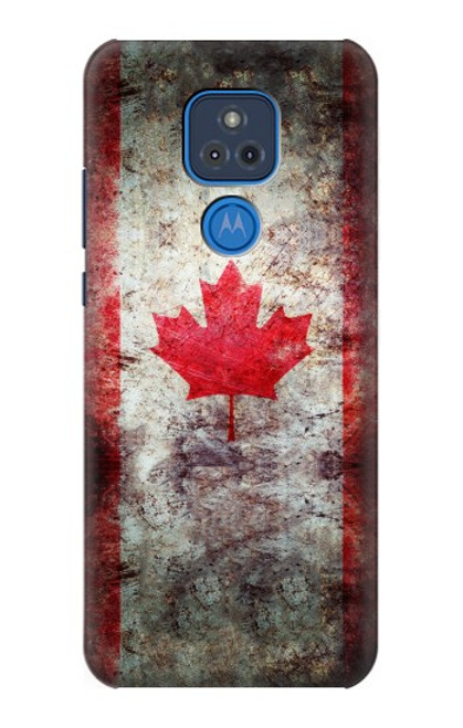 S2490 Canada Maple Leaf Flag Texture Hülle Schutzhülle Taschen für Motorola Moto G Play (2021)
