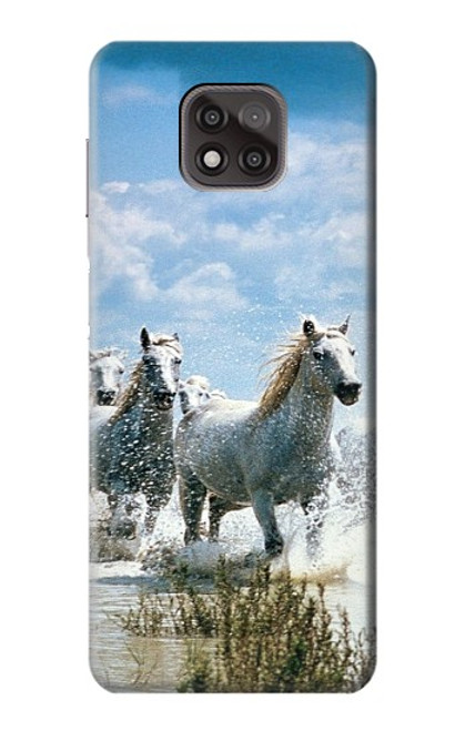 S0250 White Horse 2 Hülle Schutzhülle Taschen für Motorola Moto G Power (2021)