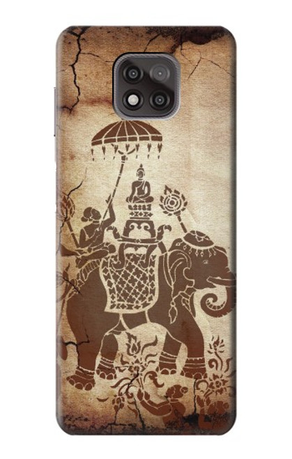 S2102 Thai Art Buddha on Elephant Hülle Schutzhülle Taschen für Motorola Moto G Power (2021)