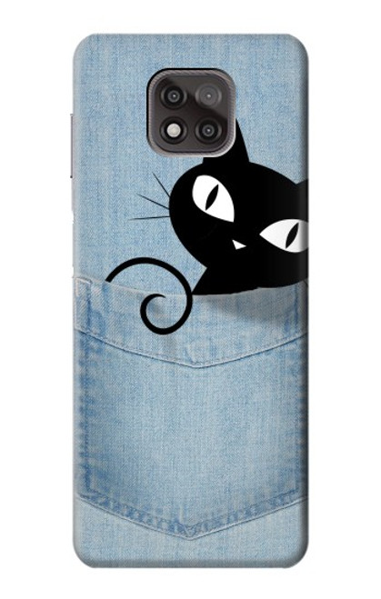 S2641 Pocket Black Cat Hülle Schutzhülle Taschen für Motorola Moto G Power (2021)
