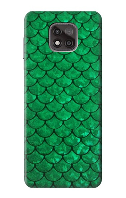 S2704 Green Fish Scale Pattern Graphic Hülle Schutzhülle Taschen für Motorola Moto G Power (2021)