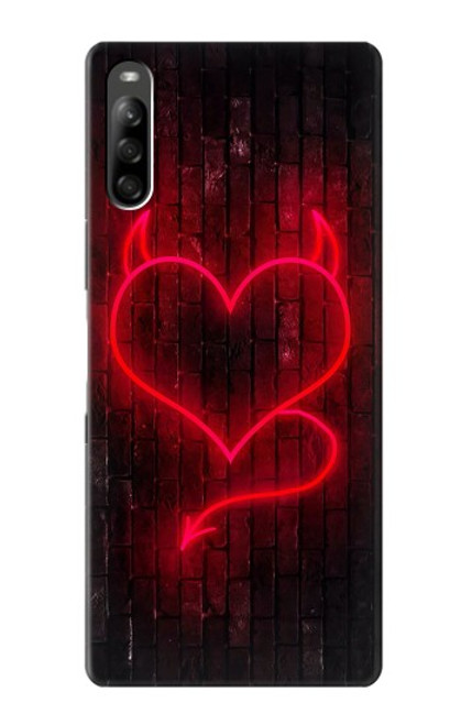 S3682 Devil Heart Hülle Schutzhülle Taschen für Sony Xperia L5