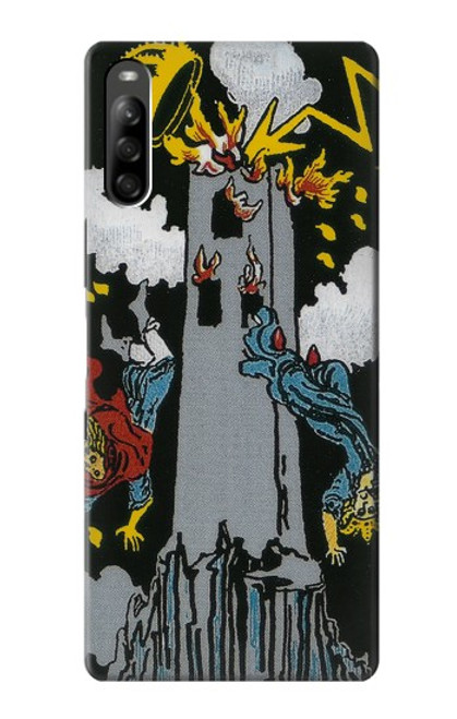 S3745 Tarot Card The Tower Hülle Schutzhülle Taschen für Sony Xperia L5