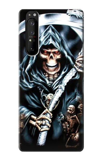 S0295 Grim Reaper Hülle Schutzhülle Taschen für Sony Xperia 1 III
