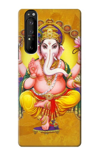 S0896 Lord Ganesh Hindu God Hülle Schutzhülle Taschen für Sony Xperia 1 III