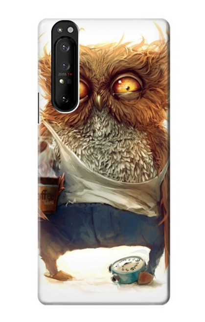 S1133 Wake up Owl Hülle Schutzhülle Taschen für Sony Xperia 1 III
