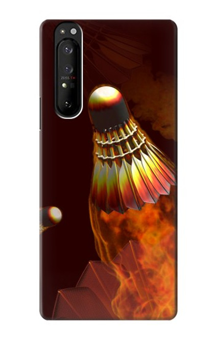 S1239 Badmintons Hülle Schutzhülle Taschen für Sony Xperia 1 III